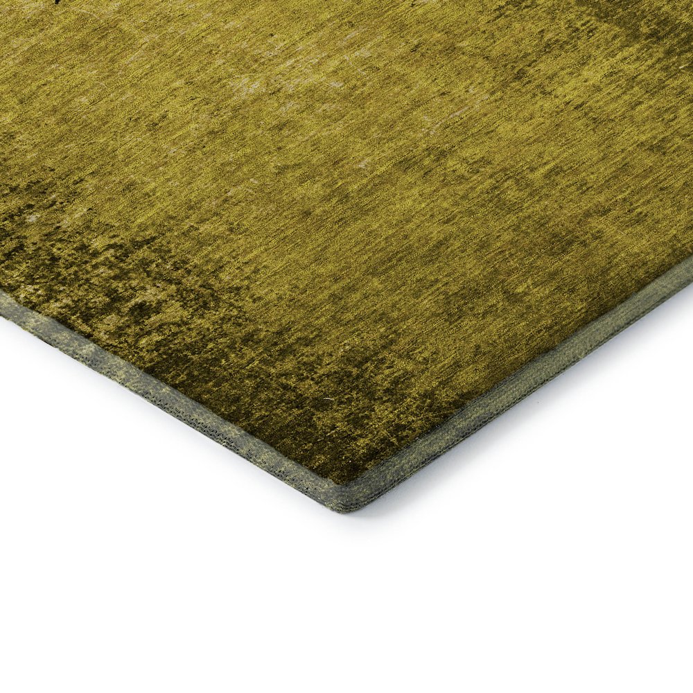 Premium Machine Washable Mayfield  Gold 8' x 8' Round Rug. Picture 3