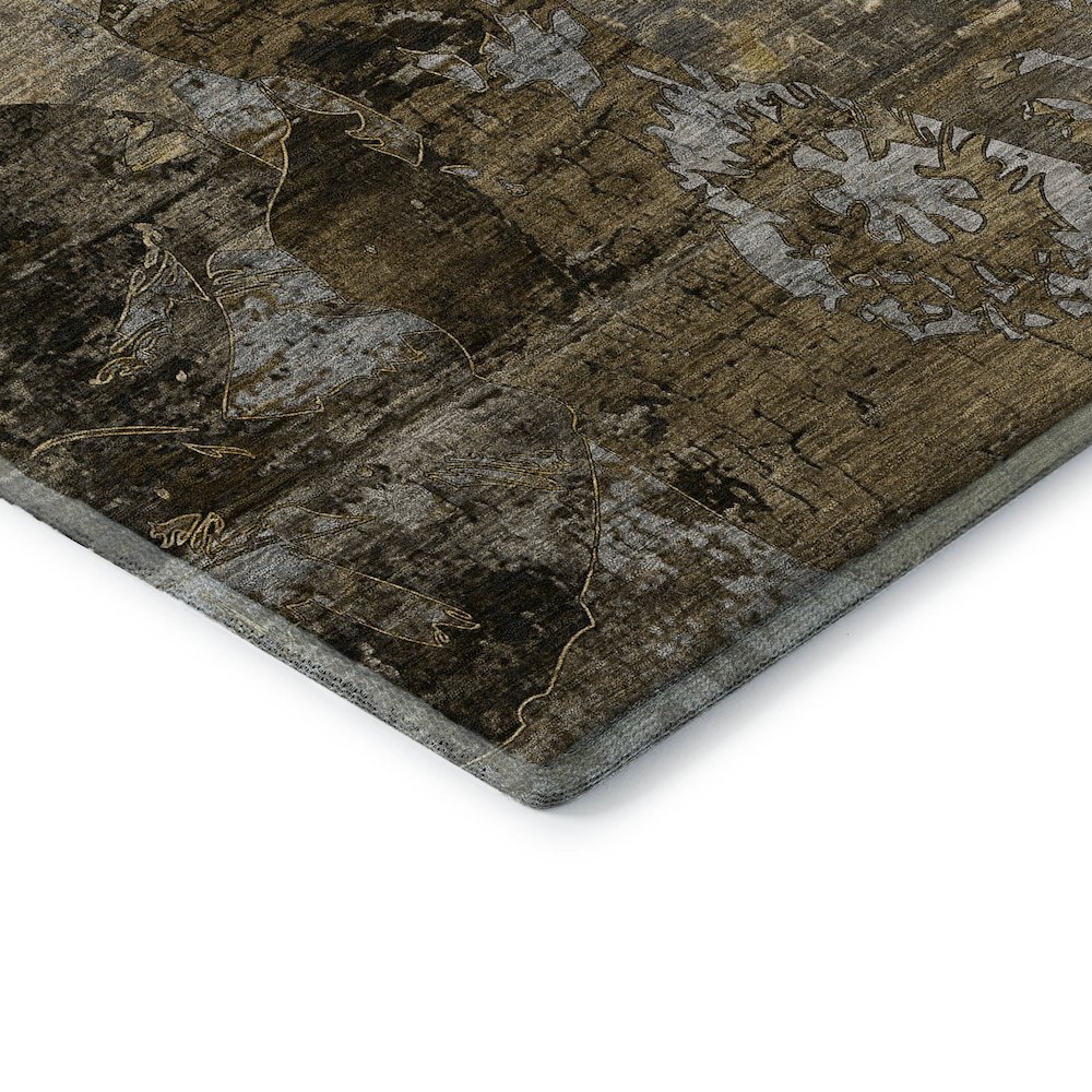 Premium Machine Washable Mayfield  Mocha 8' x 8' Round Rug. Picture 3