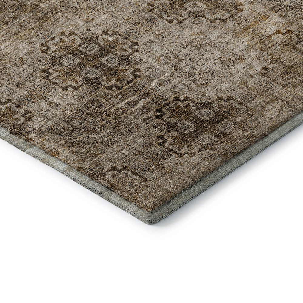 Premium Machine Washable Mayfield  Taupe 8' x 8' Round Rug. Picture 3