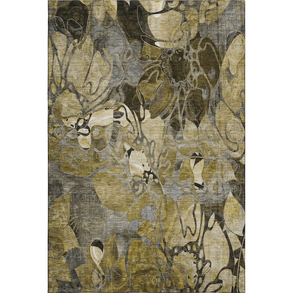 Premium Machine Washable Mayfield  Brown 10' x 14' Rug. Picture 1