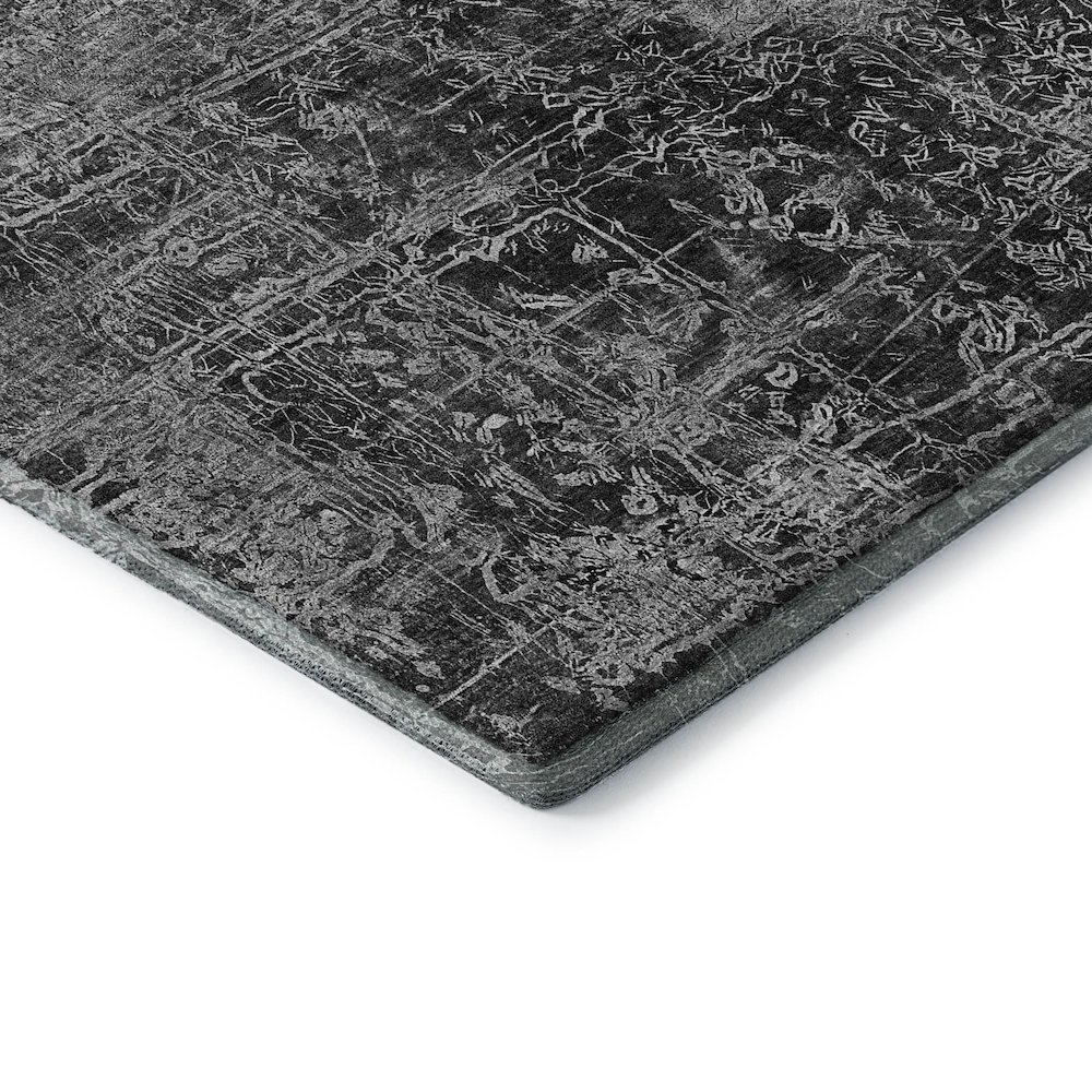 Premium Machine Washable Mayfield  Gray 8' x 8' Round Rug. Picture 3