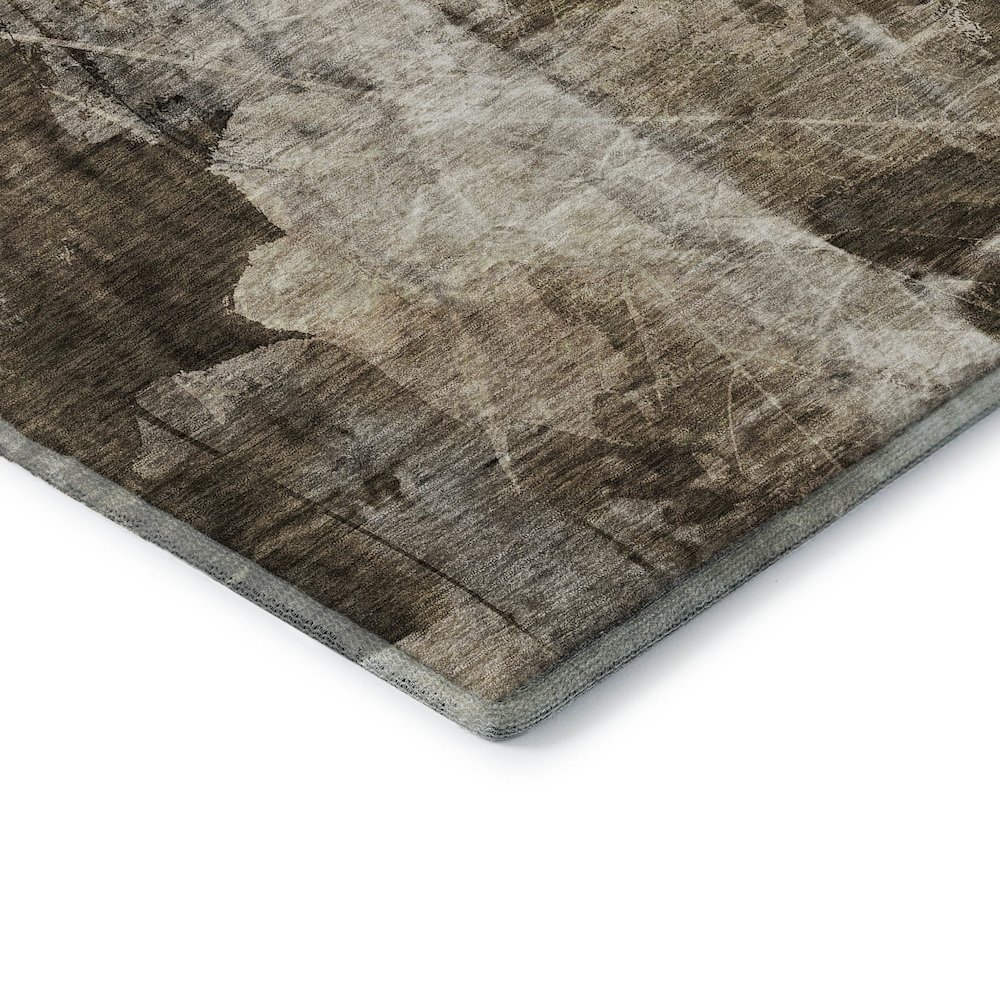Premium Machine Washable Mayfield  Taupe 8' x 8' Round Rug. Picture 3
