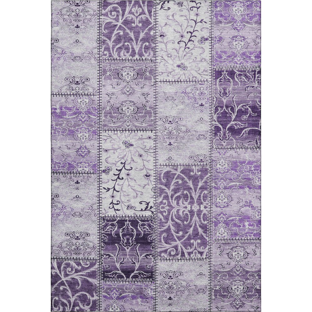 Premium Machine Washable Mayfield  Purple 10' x 14' Rug. Picture 1