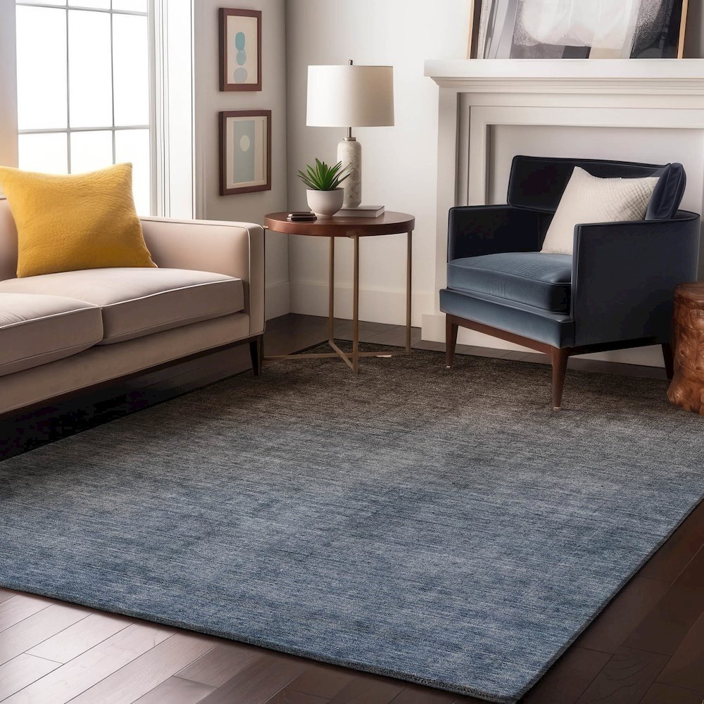Premium Machine Washable Mayfield  Chocolate 10' x 14' Rug. Picture 5