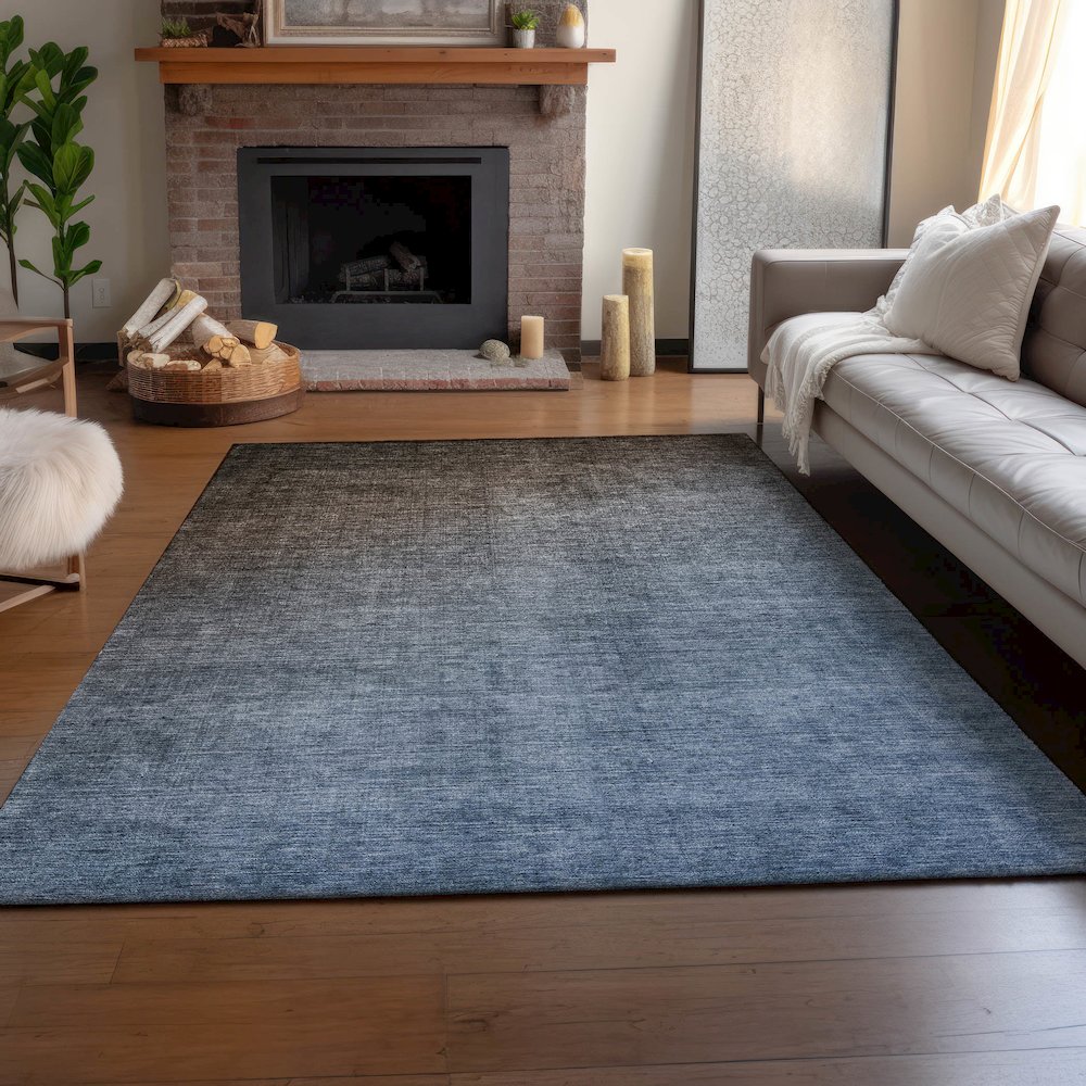Premium Machine Washable Mayfield  Chocolate 10' x 14' Rug. Picture 6