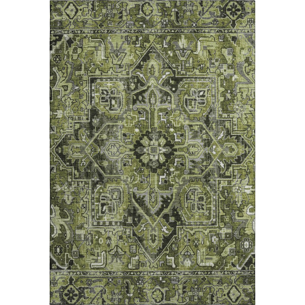 Premium Machine Washable Mayfield  Olive 10' x 14' Rug. Picture 1