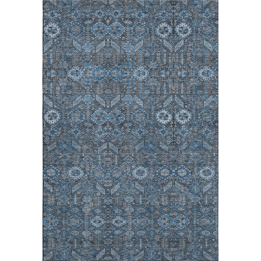 Premium Machine Washable Mayfield  Blue 10' x 14' Rug. Picture 1