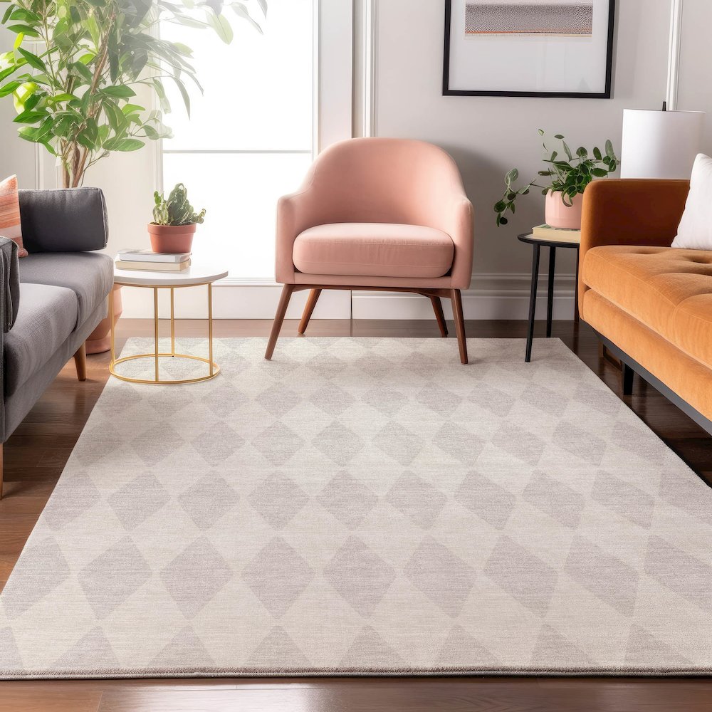 Premium Machine Washable Mayfield  Ivory 10' x 14' Rug. Picture 5