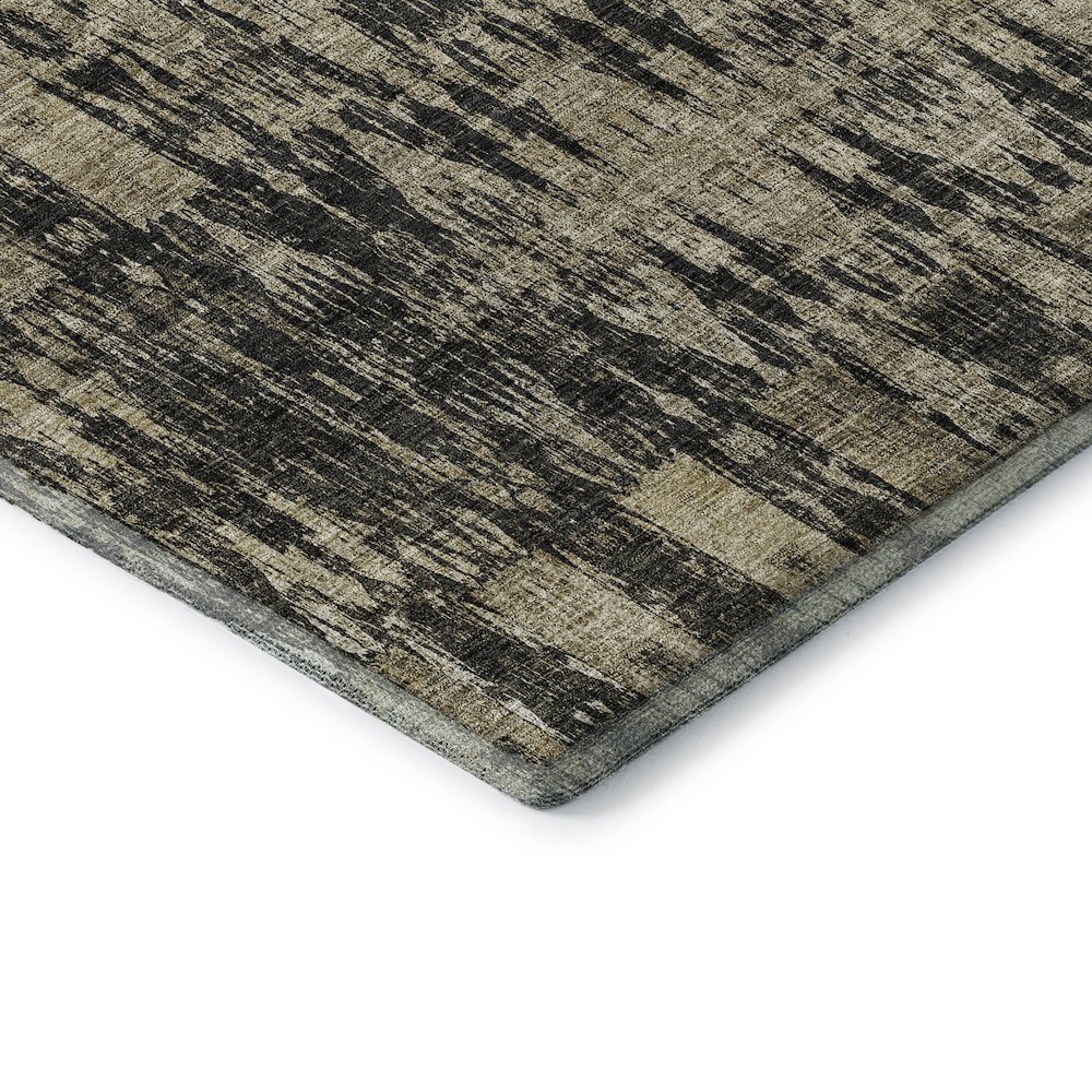 Premium Machine Washable Mayfield  Black 8' x 8' Round Rug. Picture 3