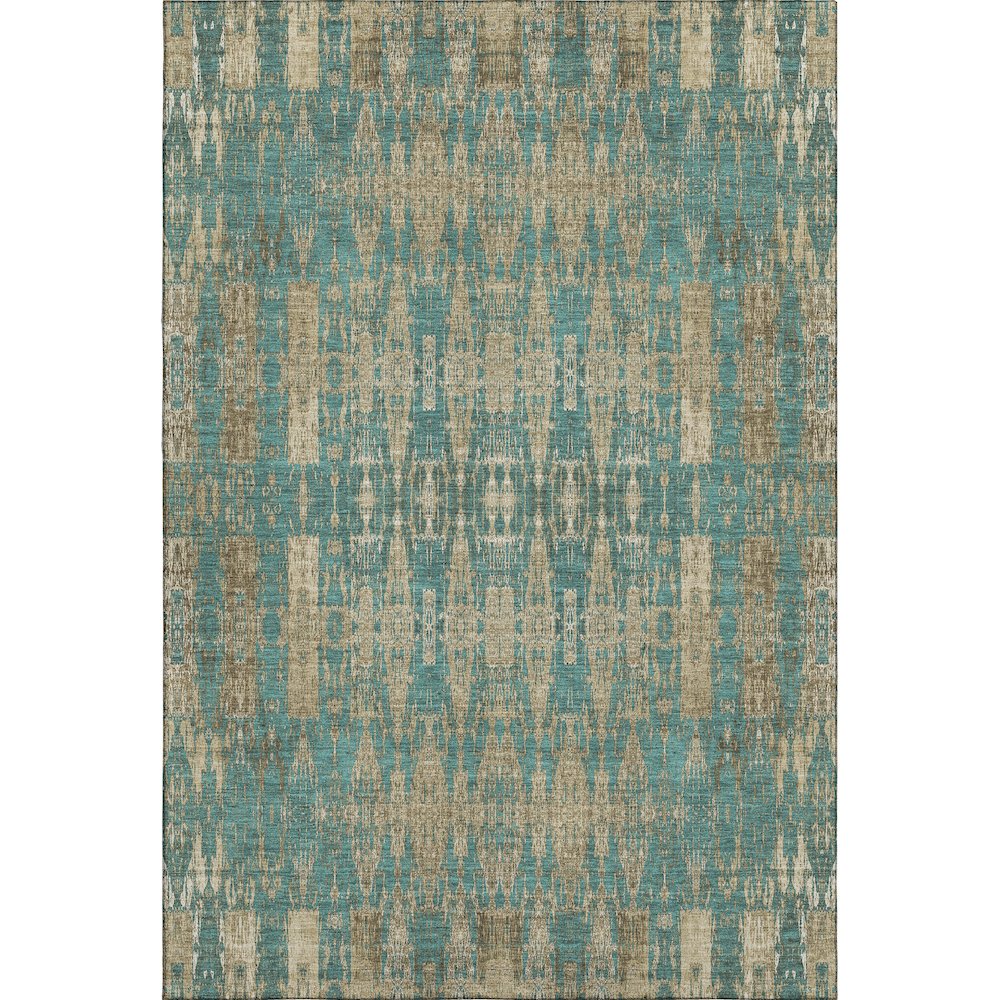 Premium Machine Washable Mayfield  Teal 10' x 14' Rug. Picture 1