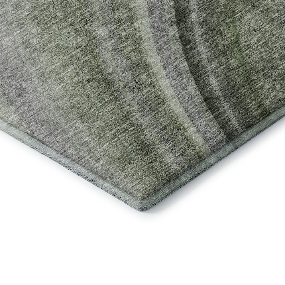 Premium Machine Washable Mayfield  Green 8' x 8' Round Rug. Picture 3