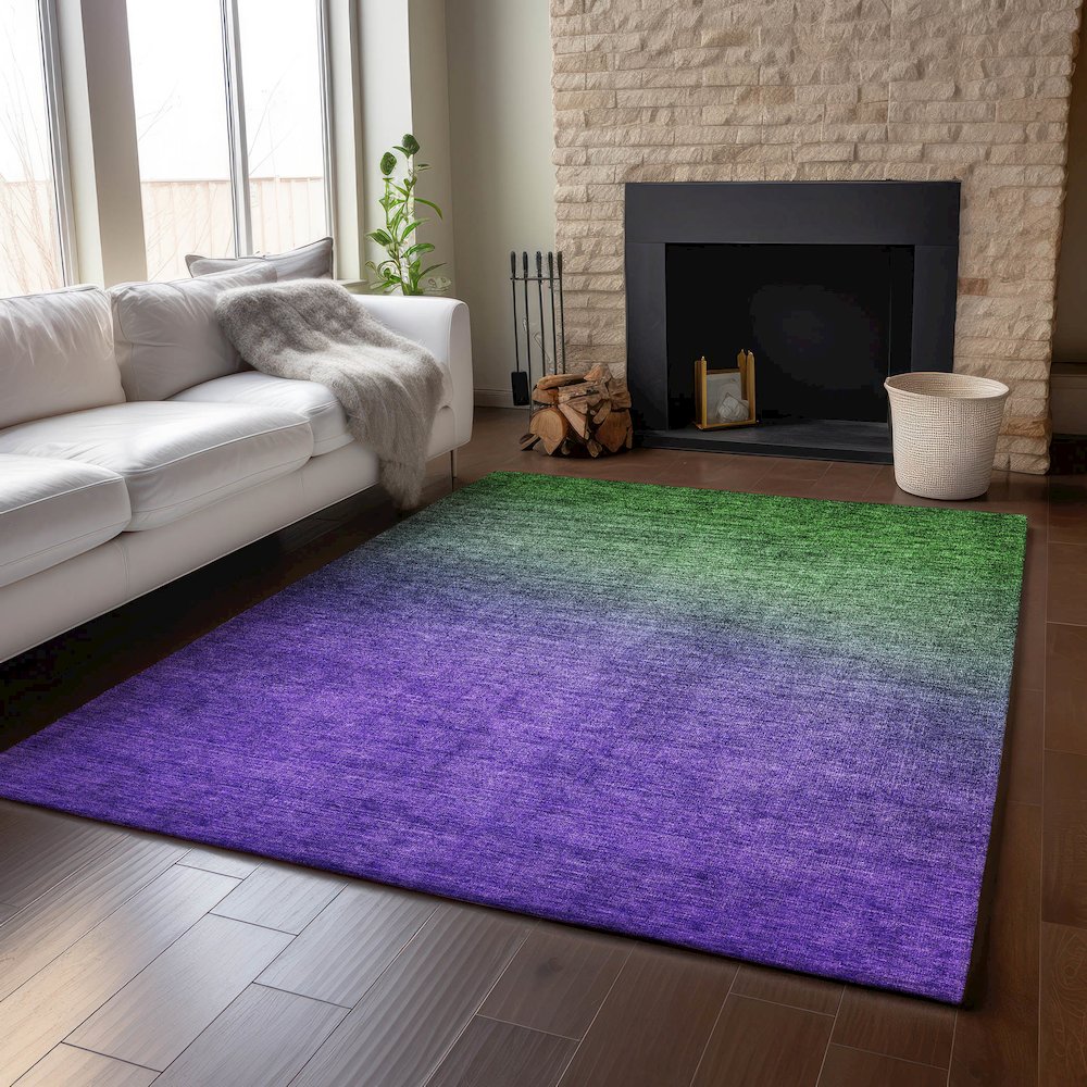 Premium Machine Washable Mayfield  Green 10' x 14' Rug. Picture 6