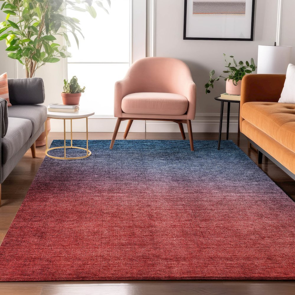 Premium Machine Washable Mayfield  Navy 10' x 14' Rug. Picture 5