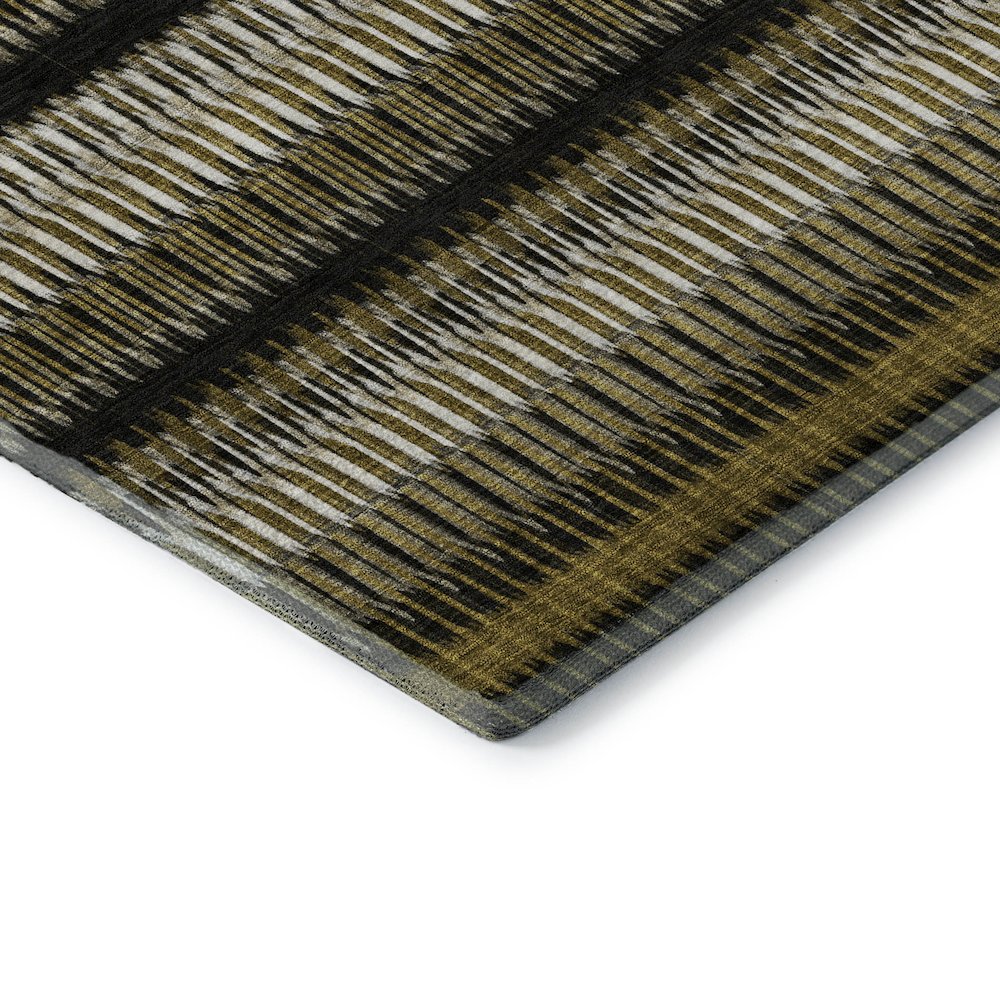 Premium Machine Washable Mayfield  Brown 8' x 8' Round Rug. Picture 3