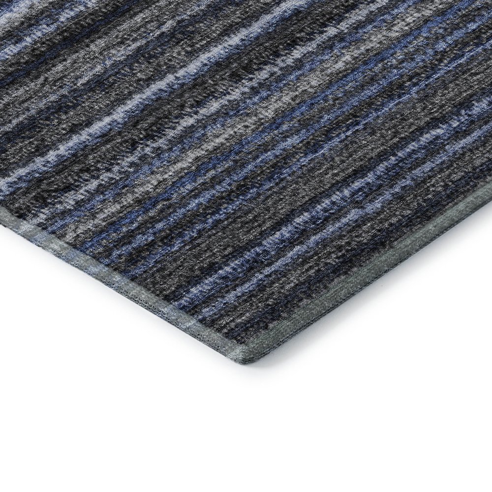 Premium Machine Washable Mayfield  Blue 8' x 8' Round Rug. Picture 3