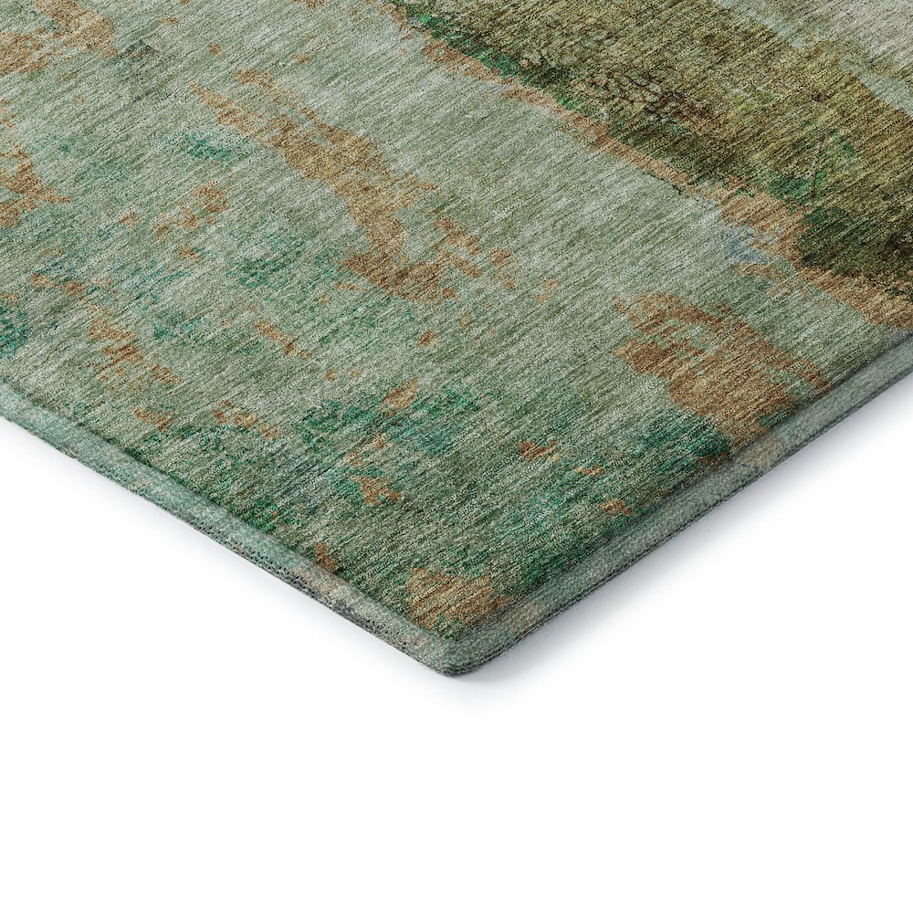 Premium Machine Washable Mayfield  Green 8' x 8' Round Rug. Picture 3