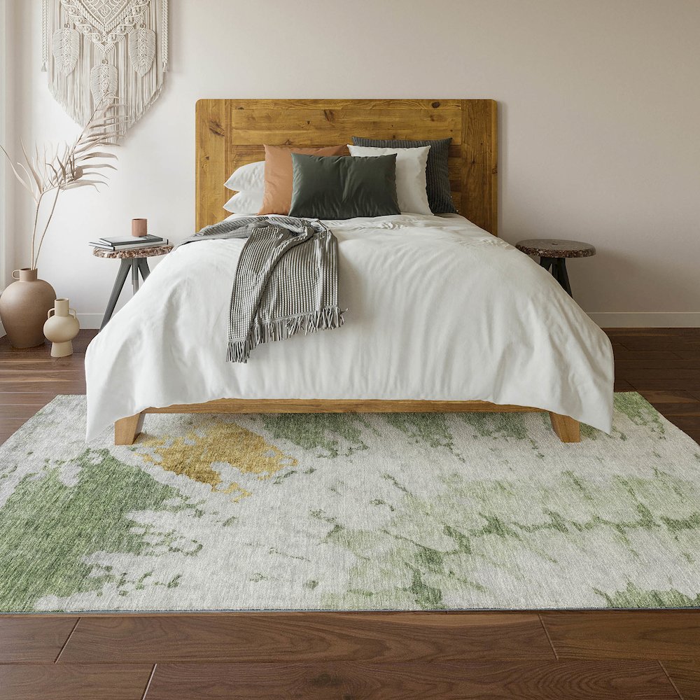 Premium Machine Washable Mayfield  Aloe 10' x 14' Rug. Picture 6