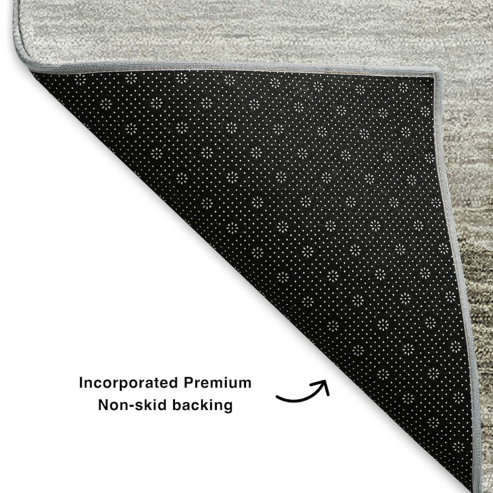 Premium Machine Washable Mayfield  Taupe 8' x 8' Round Rug. Picture 2