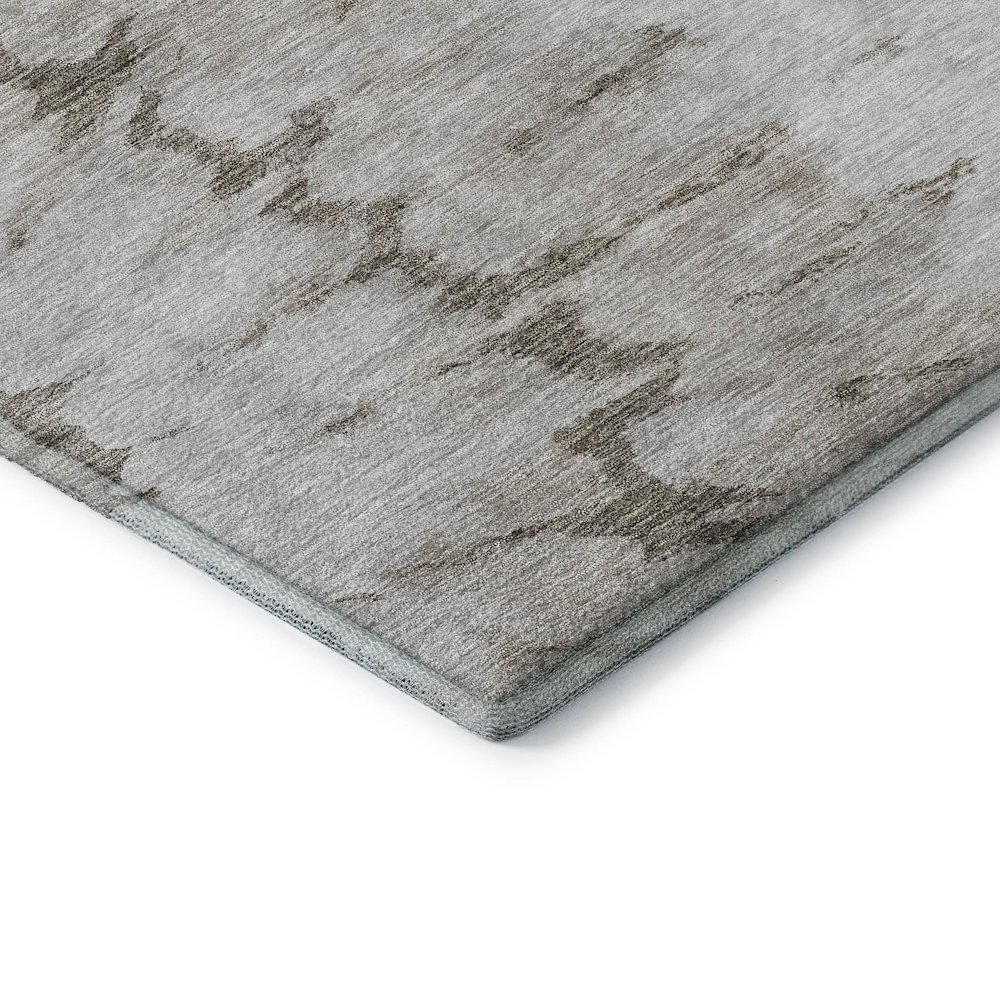 Premium Machine Washable Mayfield  Taupe 8' x 8' Round Rug. Picture 3