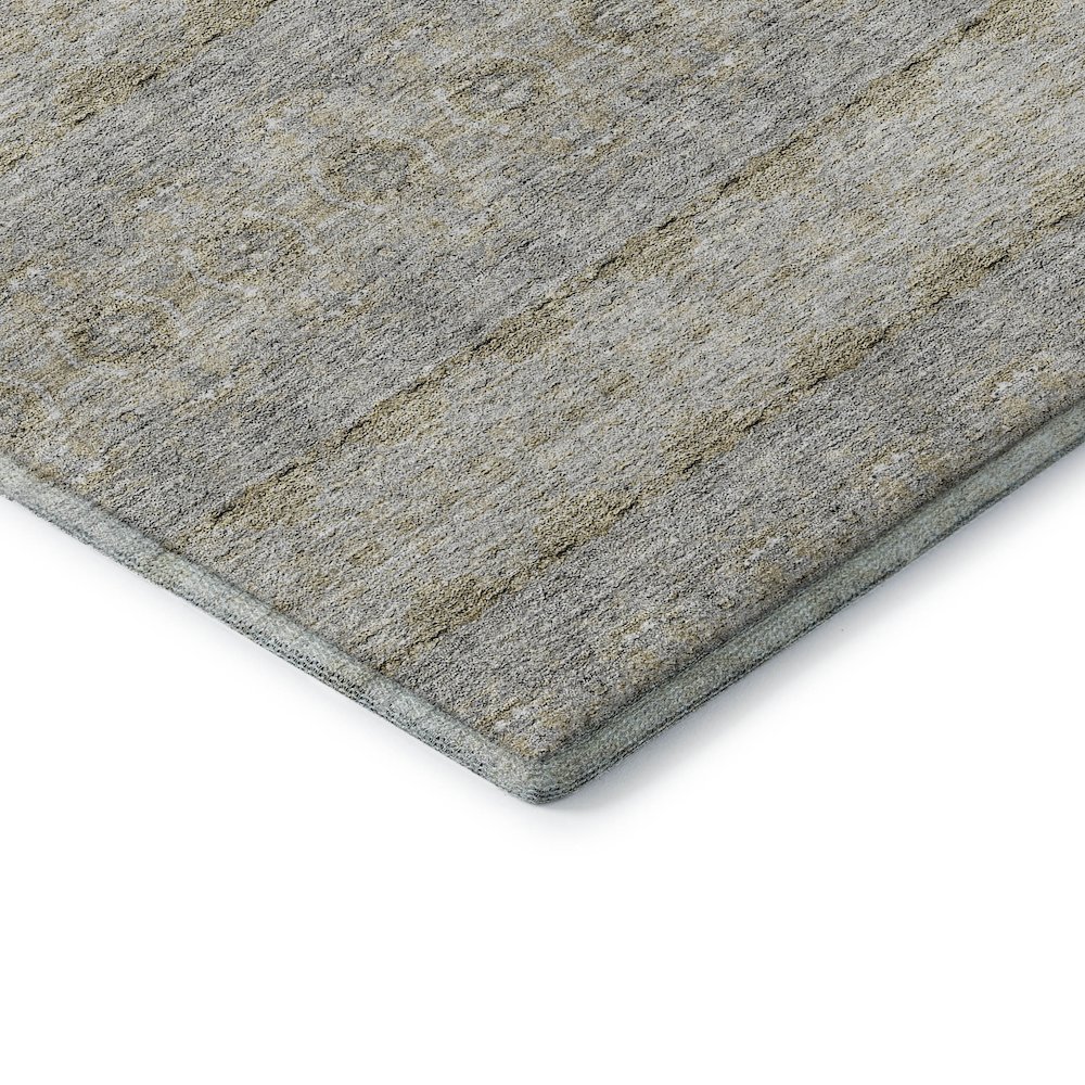 Premium Machine Washable Mayfield  Silver 8' x 8' Round Rug. Picture 3