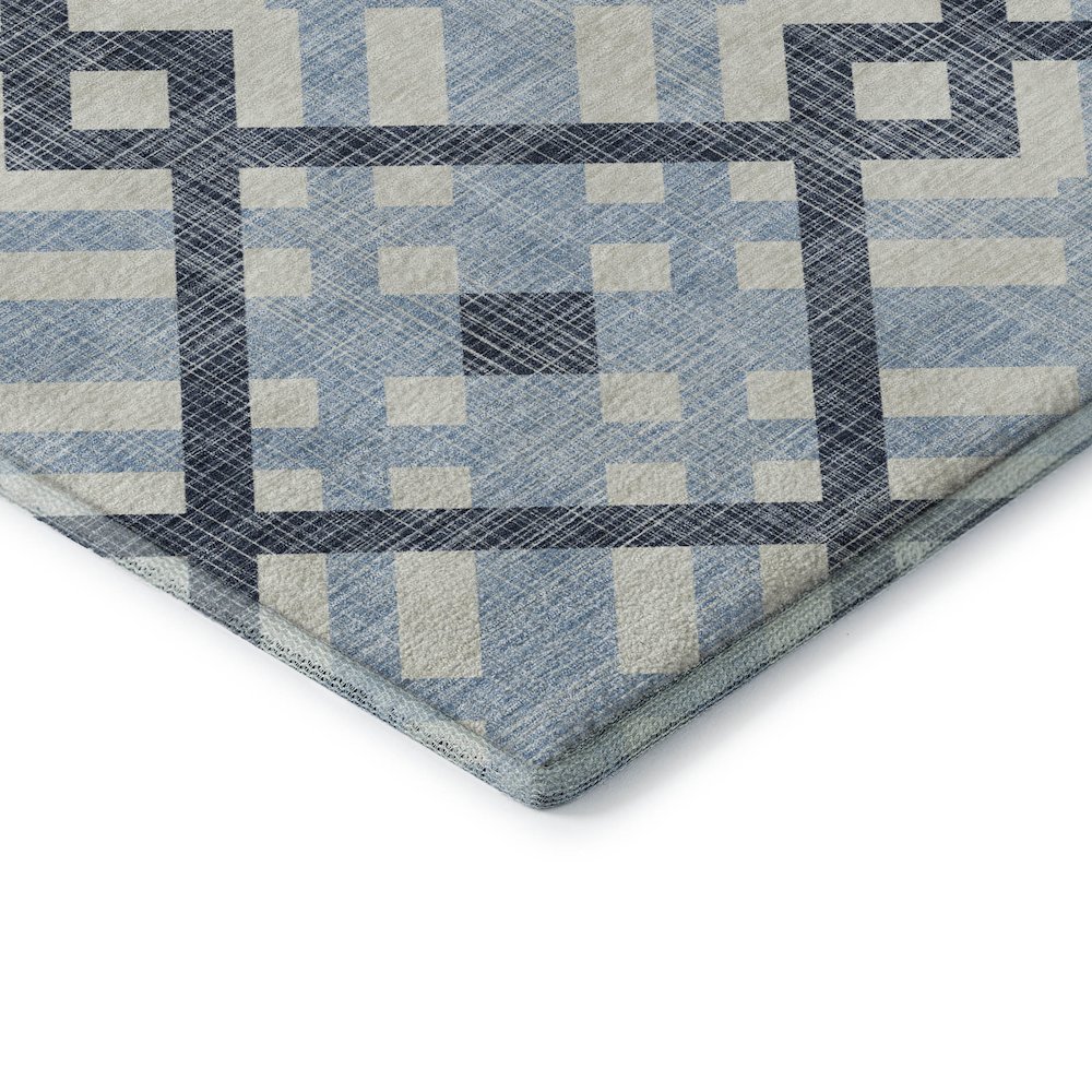 Premium Machine Washable Mayfield  Sky 8' x 8' Round Rug. Picture 3