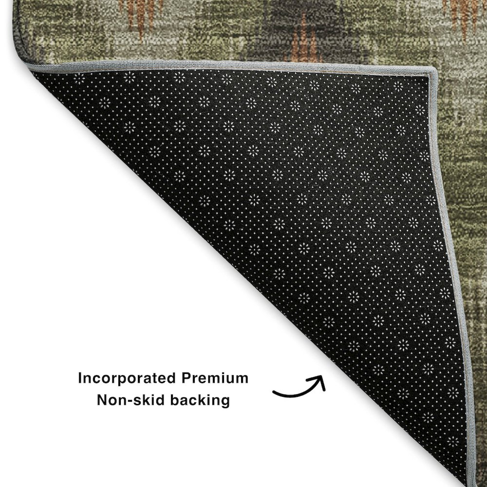 Premium Machine Washable Mayfield  Taupe 8' x 8' Round Rug. Picture 2