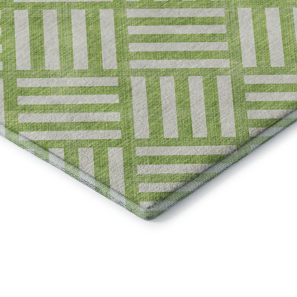 Premium Machine Washable Mayfield  Lime 8' x 8' Round Rug. Picture 3