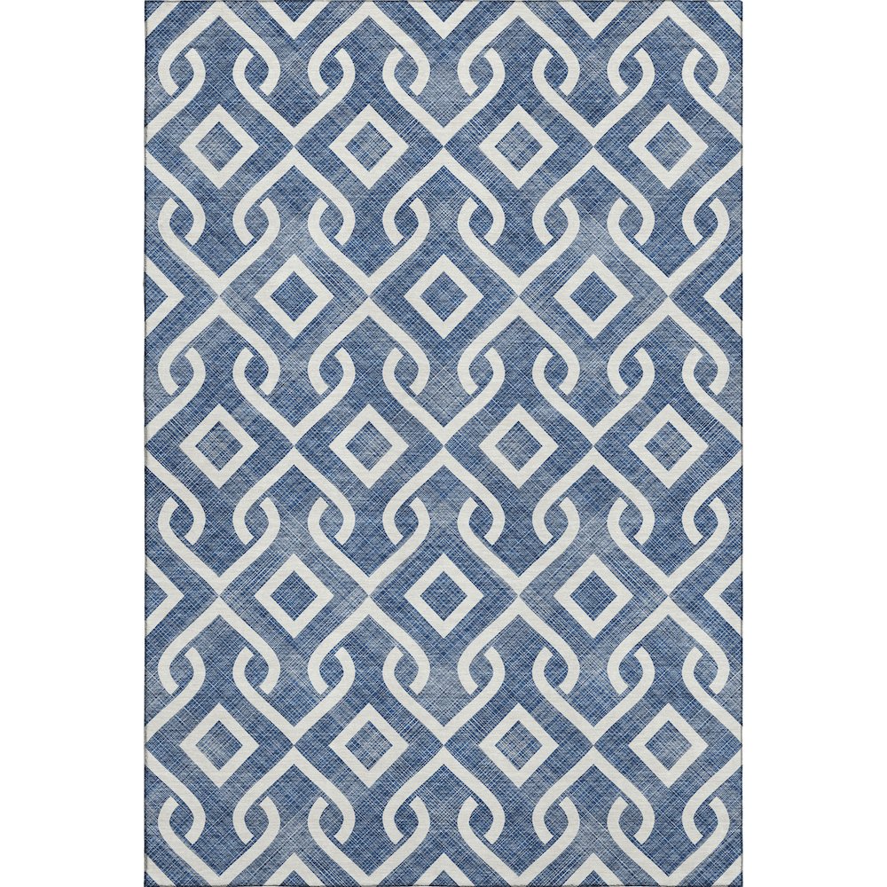 Premium Machine Washable Mayfield  Navy 10' x 14' Rug. Picture 1