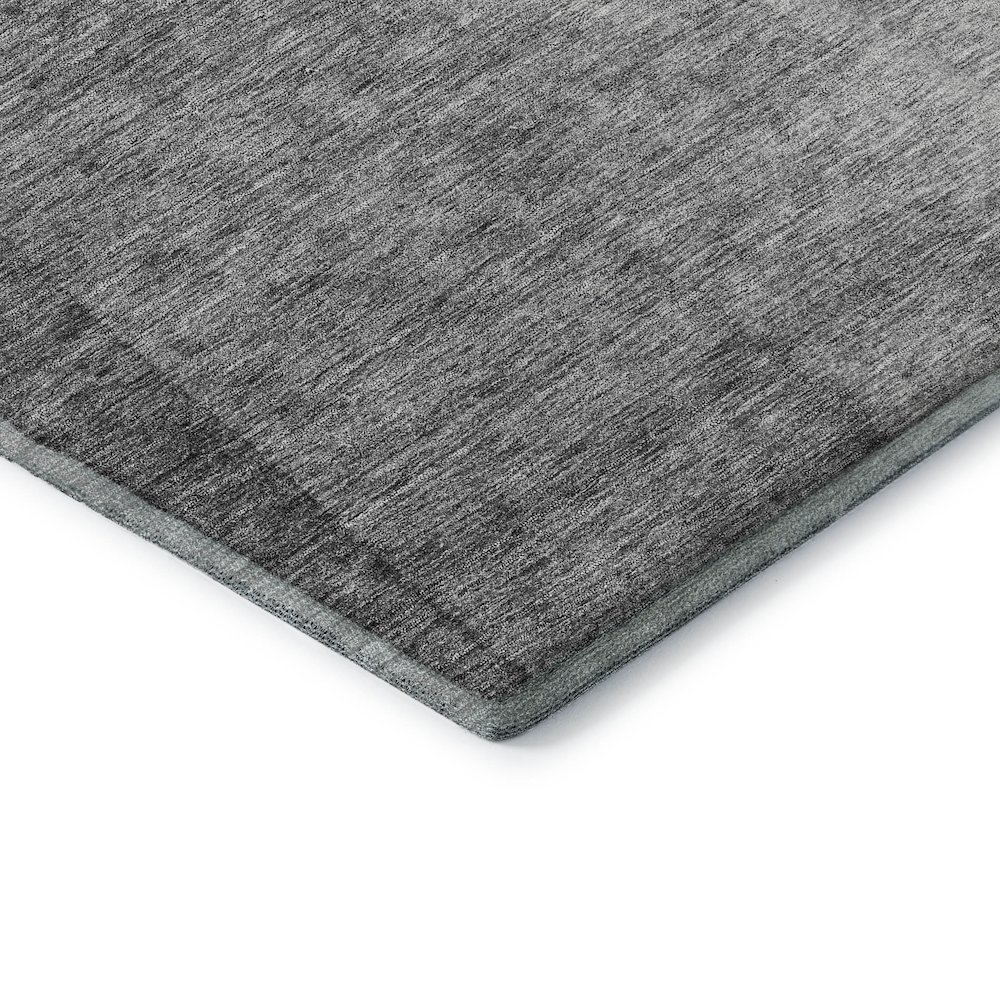 Premium Machine Washable Mayfield  Gray 8' x 8' Round Rug. Picture 3
