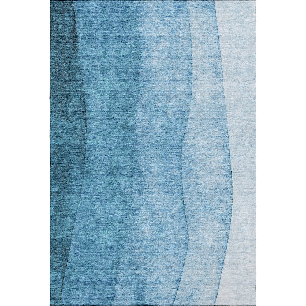Premium Machine Washable Mayfield  Teal 10' x 14' Rug. Picture 1