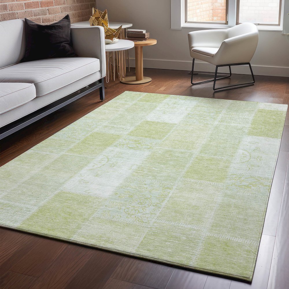 Premium Machine Washable Mayfield  Aloe 10' x 14' Rug. Picture 5