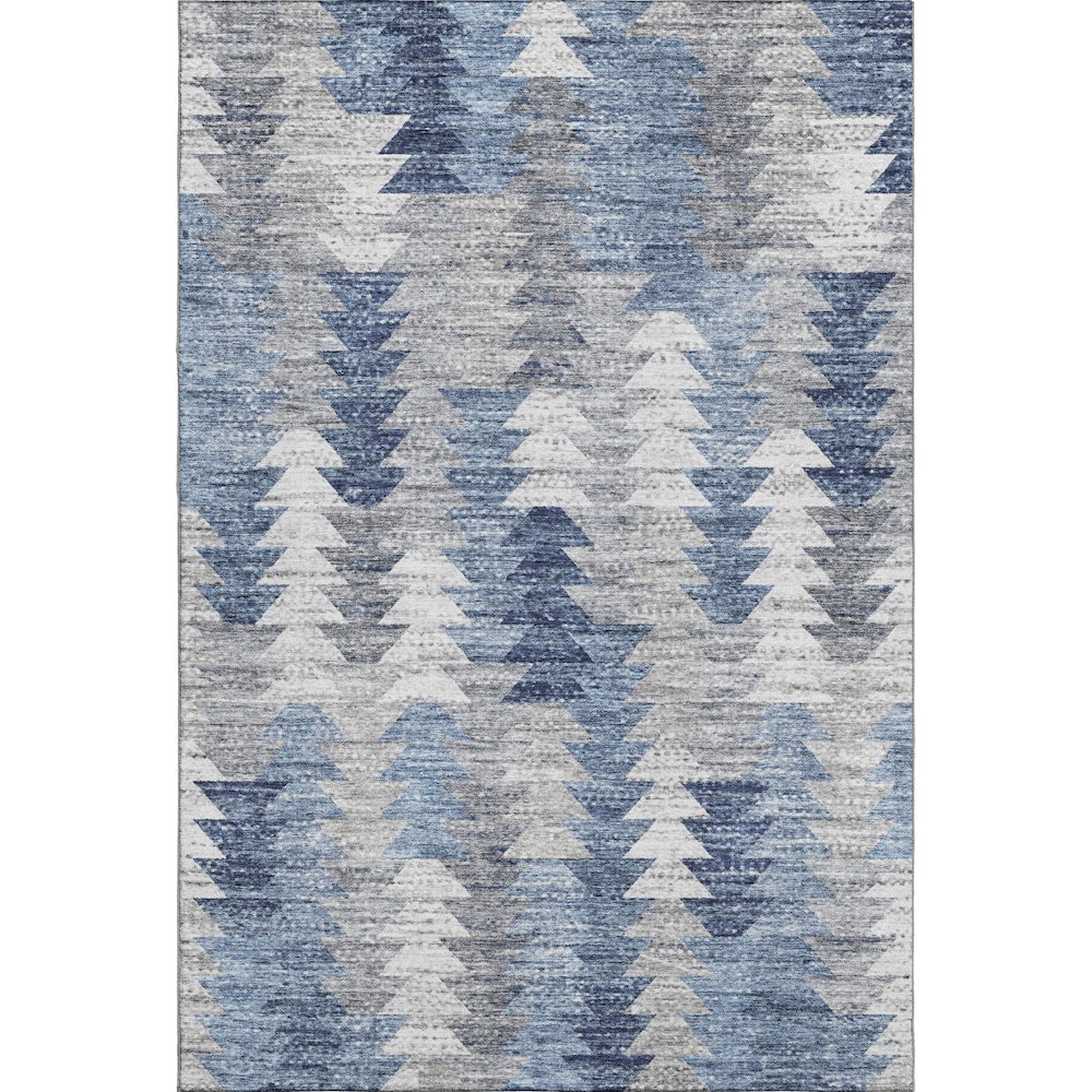 Premium Machine Washable Mayfield  Blue 10' x 14' Rug. Picture 1
