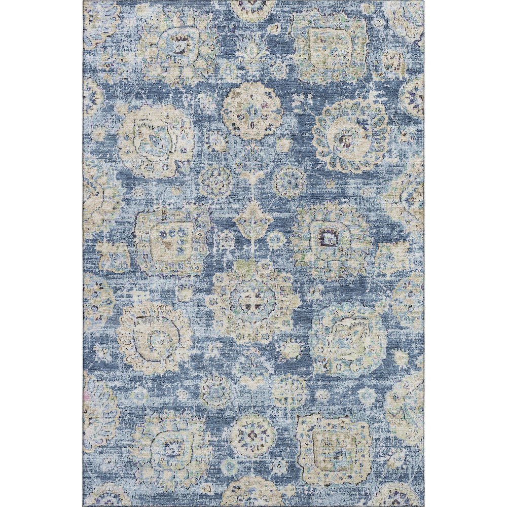 Premium Machine Washable Mayfield  Blue 10' x 14' Rug. Picture 1