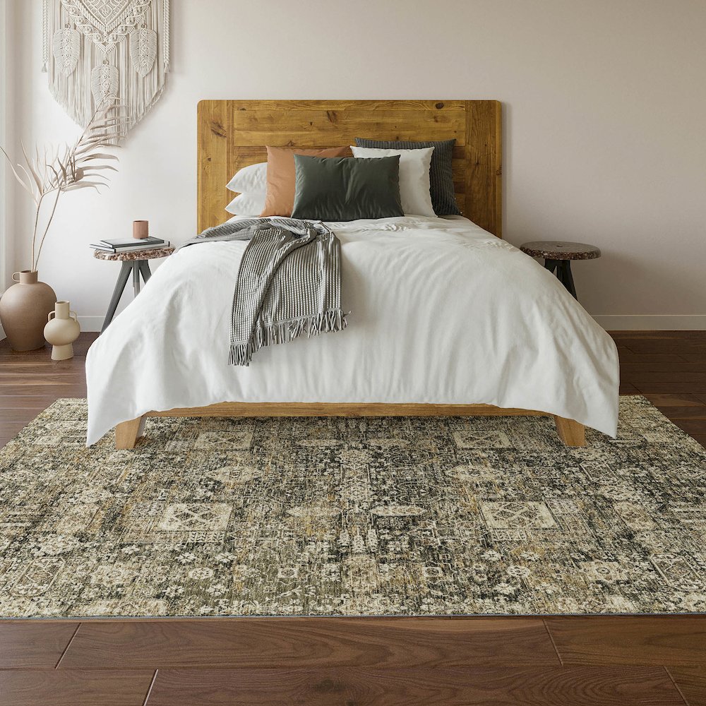 Premium Machine Washable Mayfield  Coffee 10' x 14' Rug. Picture 6