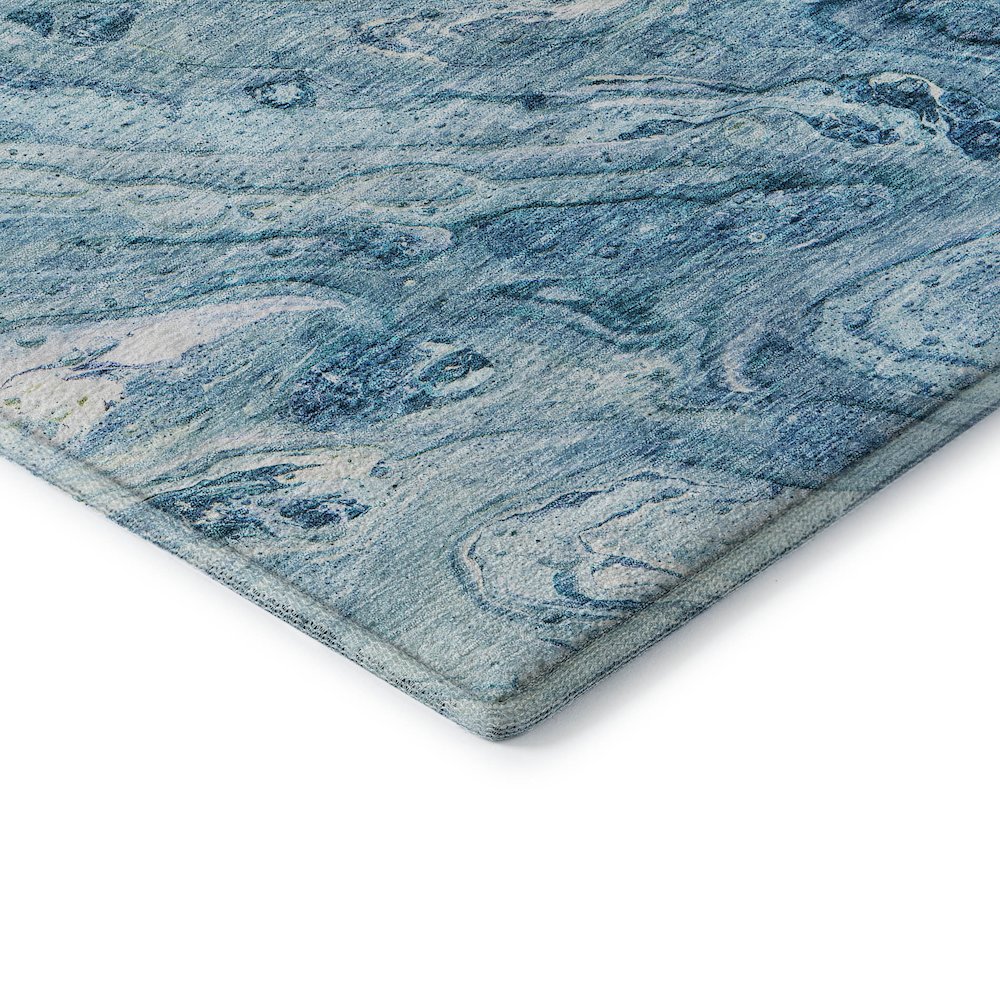Premium Machine Washable Mayfield  Sky 8' x 8' Round Rug. Picture 3
