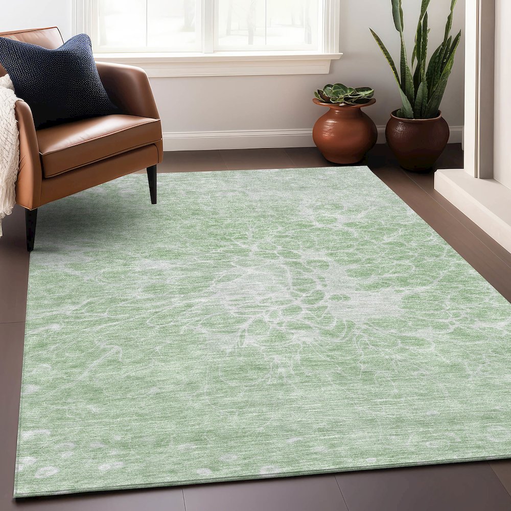 Premium Machine Washable Mayfield AMF653 Mint 10' x 14' Rug. Picture 6