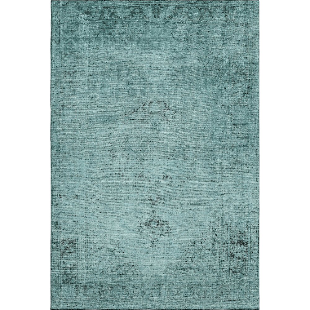 Premium Machine Washable Mayfield AMF658 Teal 10' x 14' Rug. Picture 1