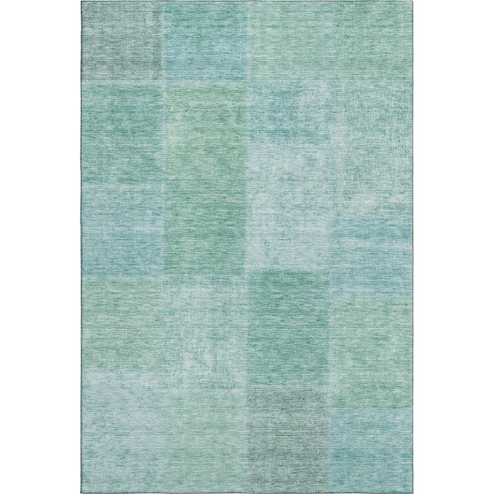 Premium Machine Washable Mayfield AMF664 Teal 10' x 14' Rug. Picture 1