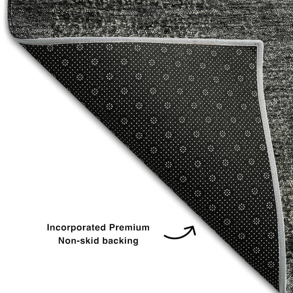 Premium Machine Washable Mayfield AMF667 Gray 8' x 8' Round Rug. Picture 2