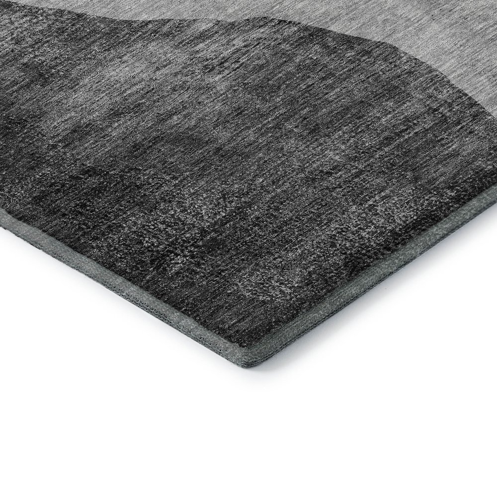 Premium Machine Washable Mayfield AMF667 Gray 8' x 8' Round Rug. Picture 3