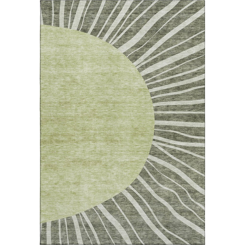 Premium Machine Washable Mayfield AMF668 Olive 10' x 14' Rug. Picture 1