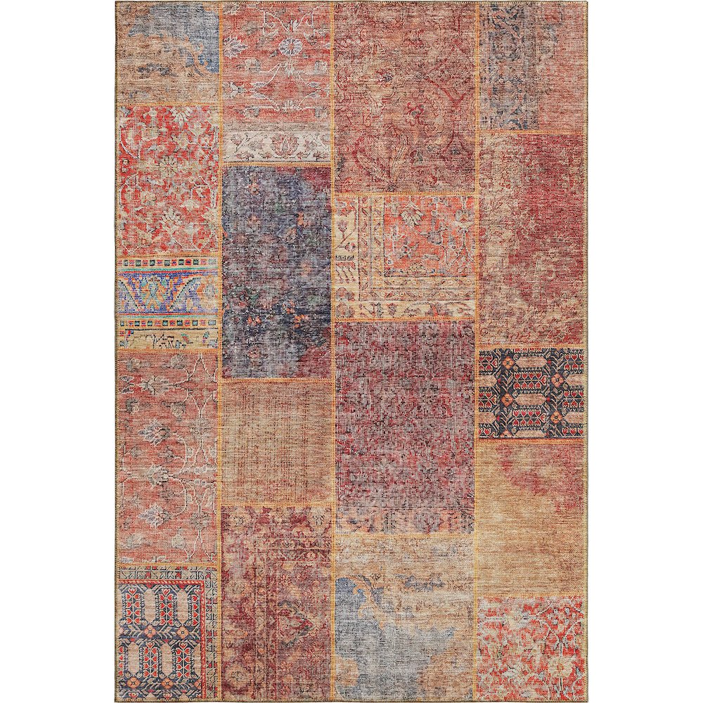 Premium Machine Washable Mayfield AMF669 Red 10' x 14' Rug. Picture 1