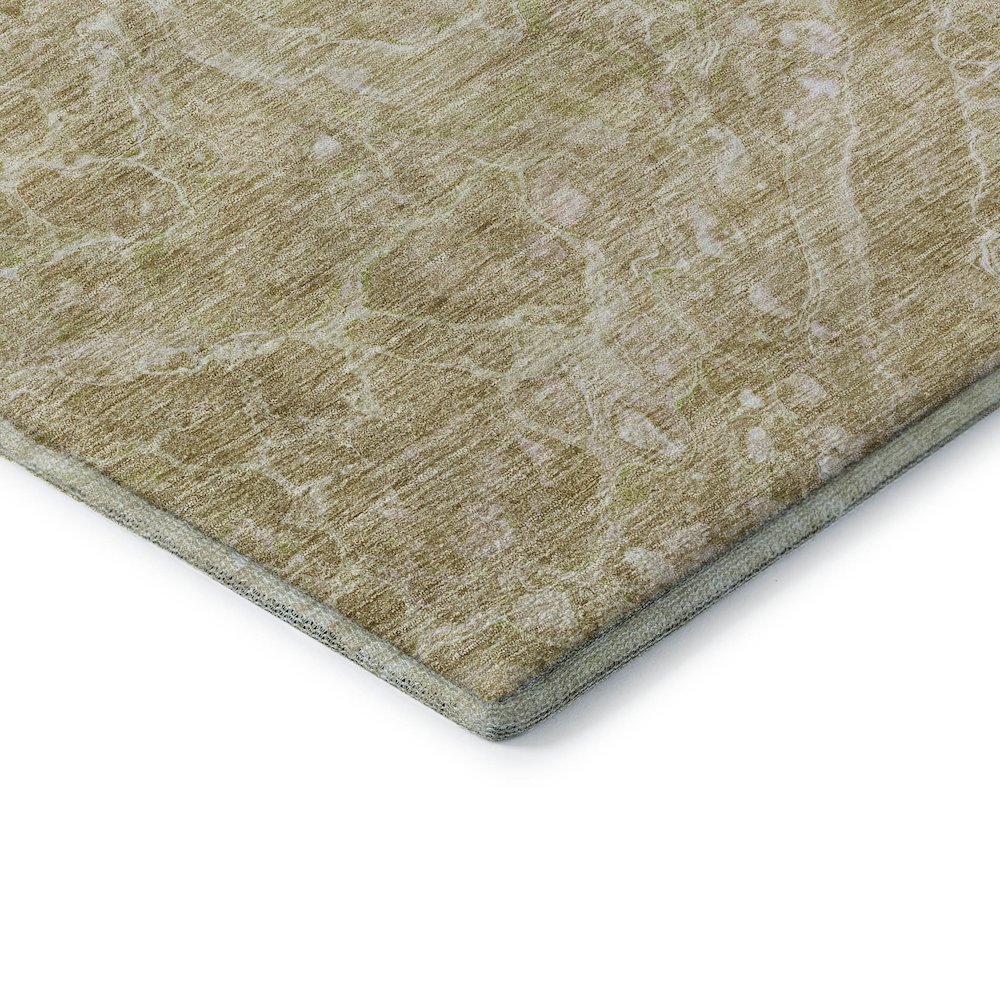 Premium Machine Washable Mayfield AMF670 Beige 8' x 8' Round Rug. Picture 3