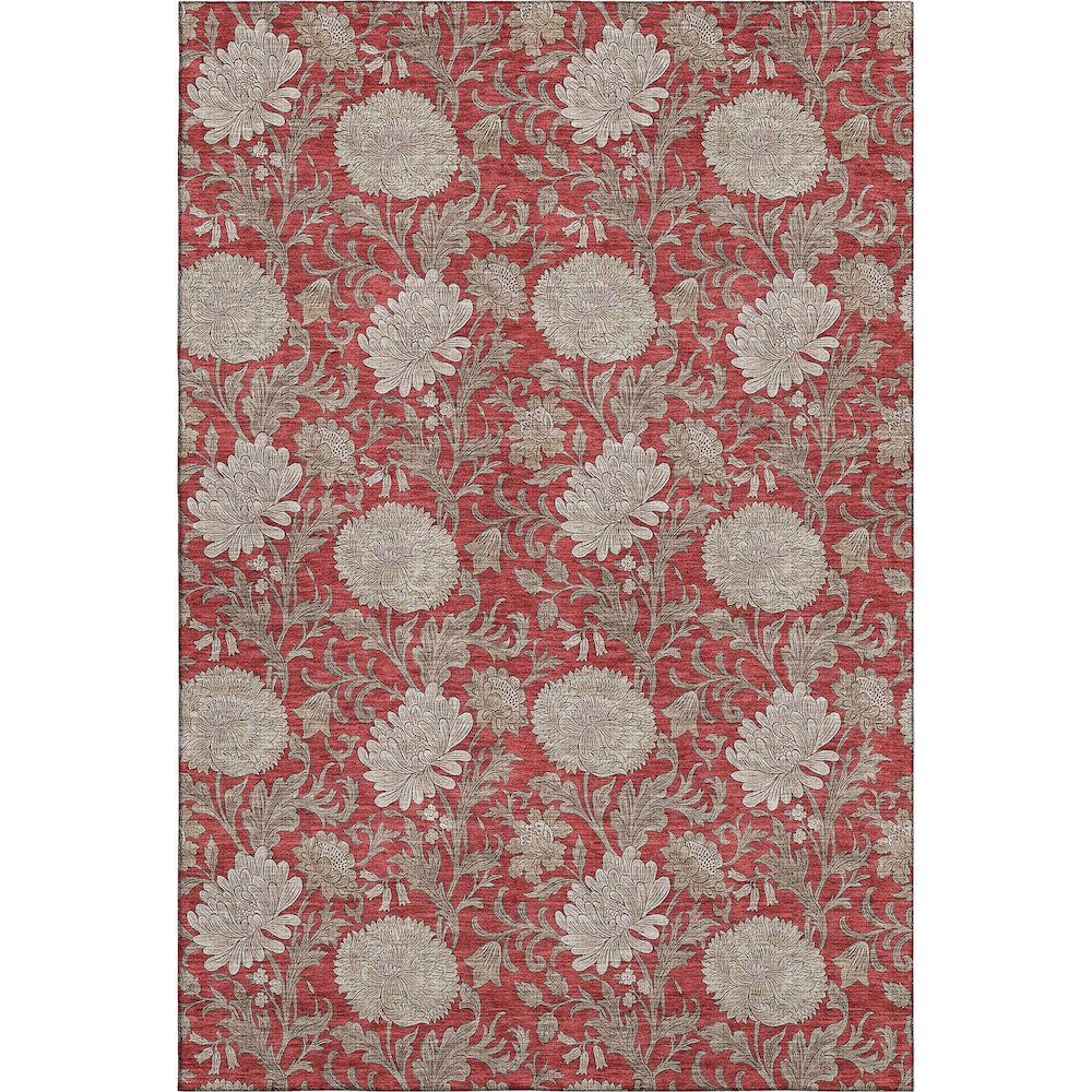 Premium Machine Washable Mayfield AMF677 Red 10' x 14' Rug. Picture 1