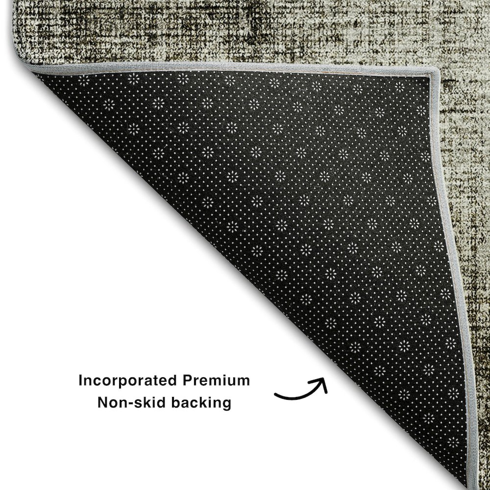Premium Machine Washable Mayfield AMF679 Taupe 8' x 8' Round Rug. Picture 2