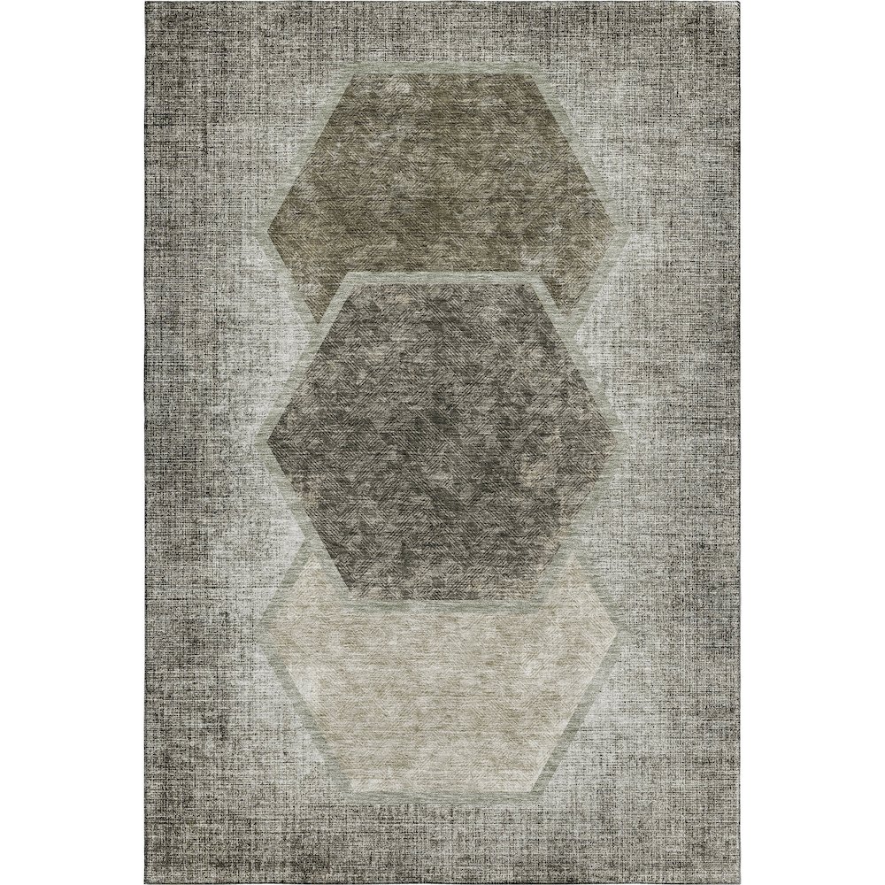 Premium Machine Washable Mayfield AMF679 Taupe 10' x 14' Rug. Picture 1