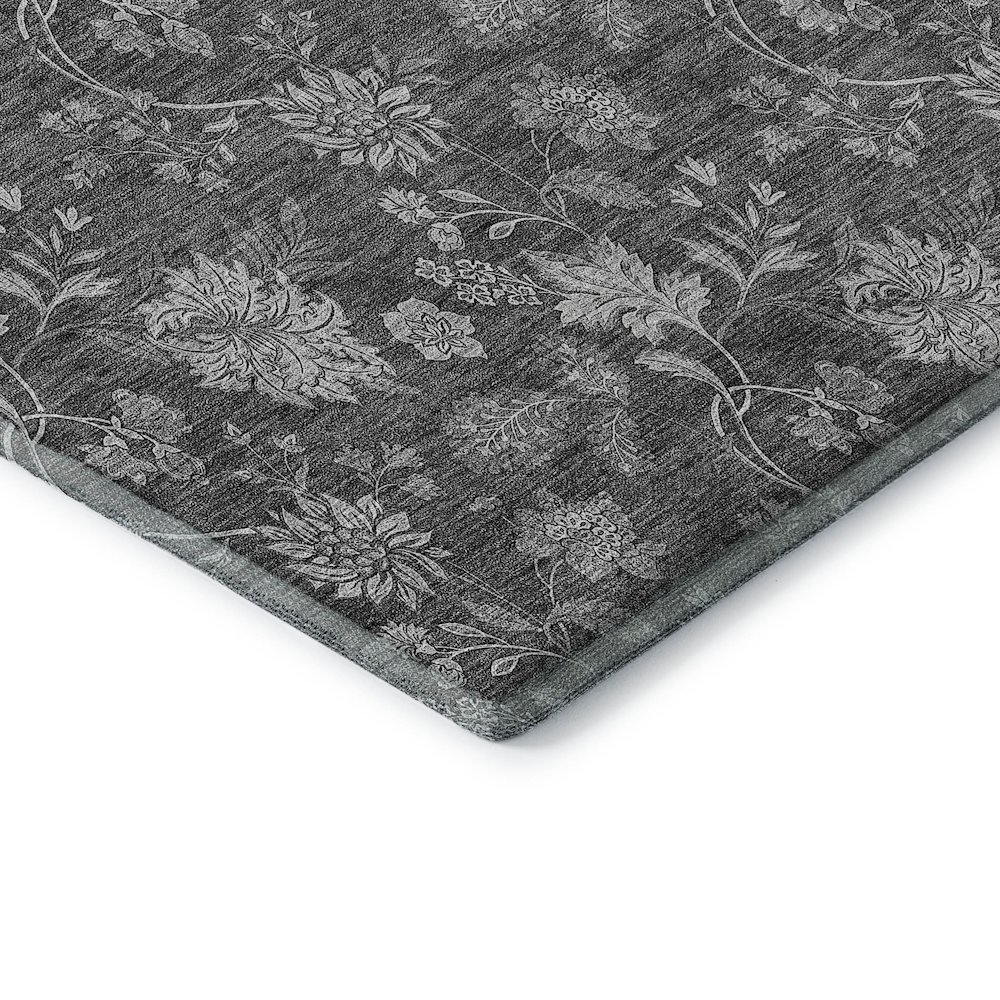 Premium Machine Washable Mayfield AMF680 Gray 8' x 8' Round Rug. Picture 3