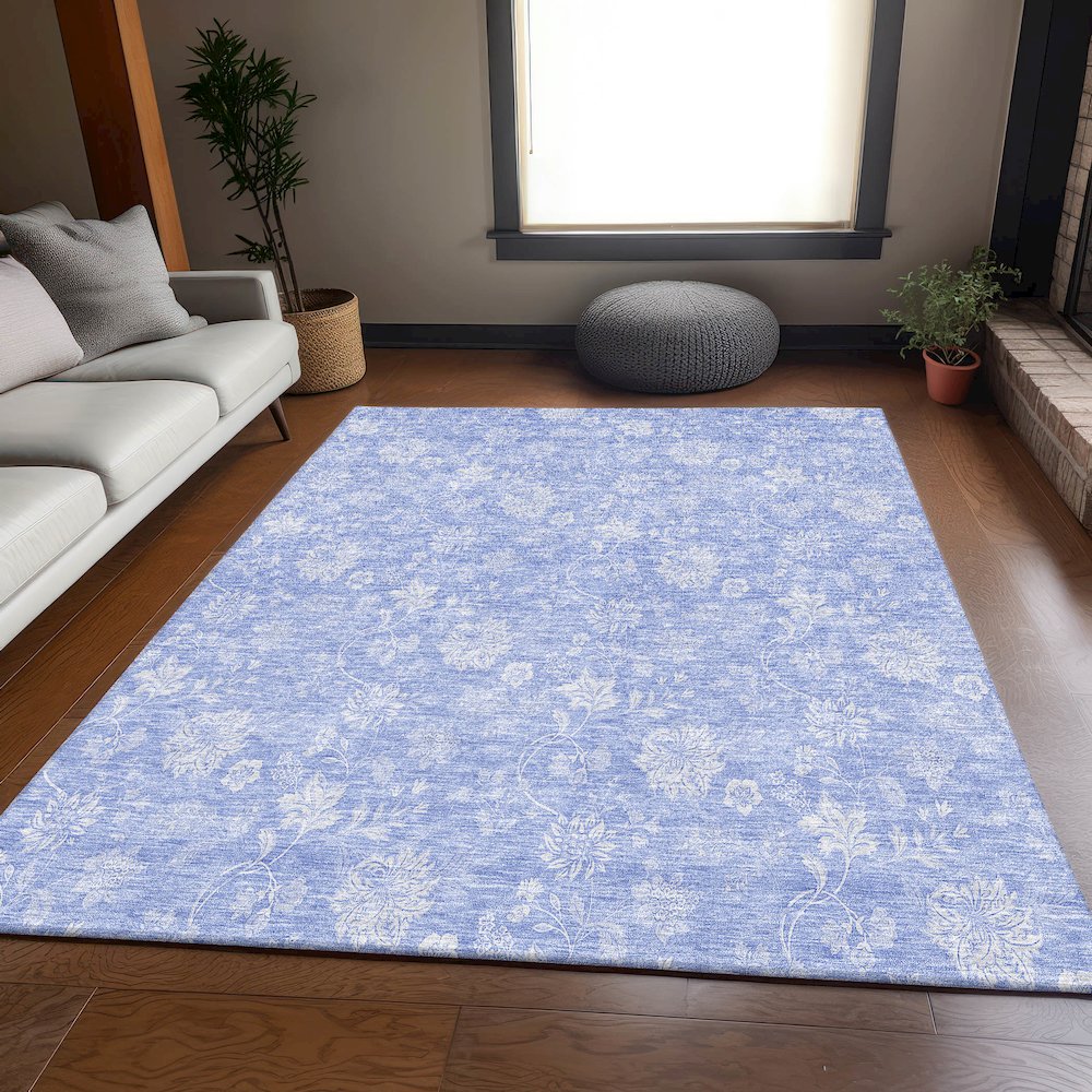 Premium Machine Washable Mayfield AMF681 Sky 10' x 14' Rug. Picture 5