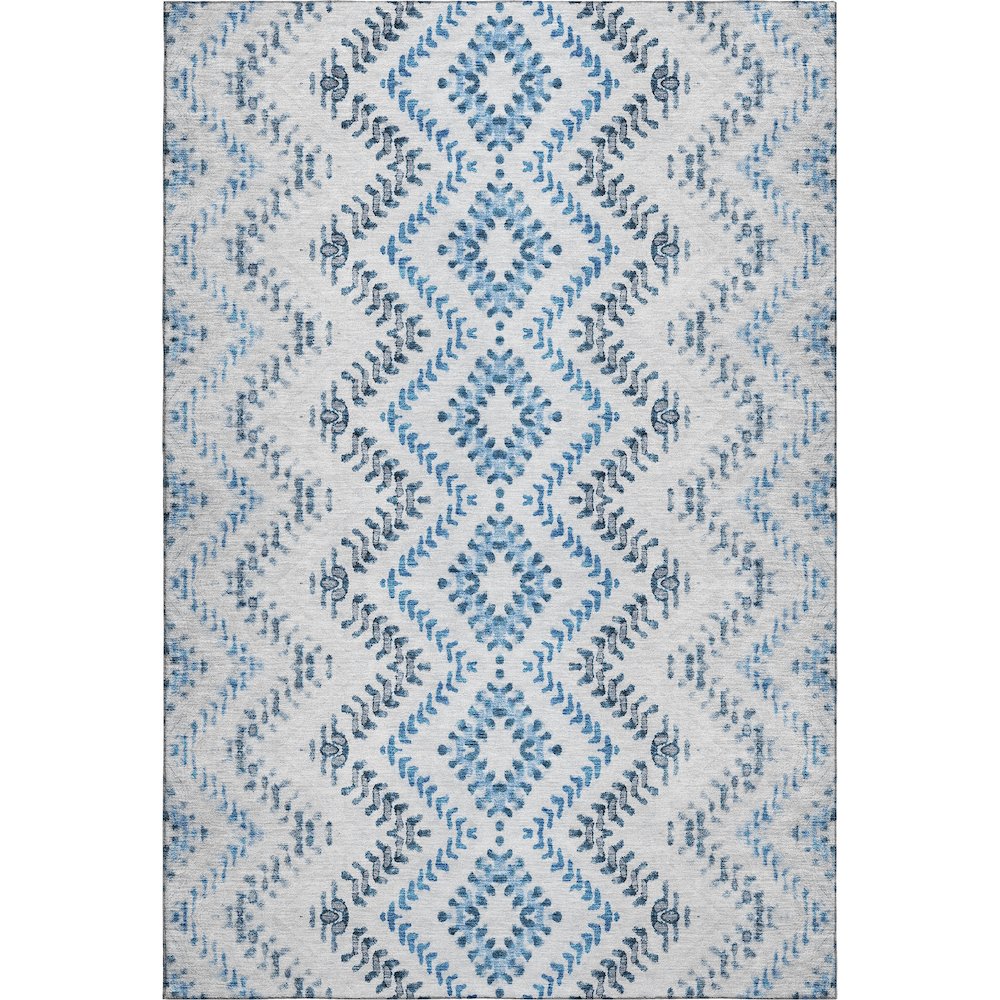 Premium Machine Washable Mayfield AMF684 Blue 10' x 14' Rug. Picture 1