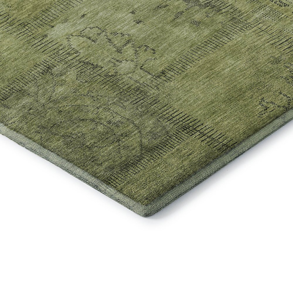 Premium Machine Washable Mayfield AMF685 Fern 8' x 8' Round Rug. Picture 3